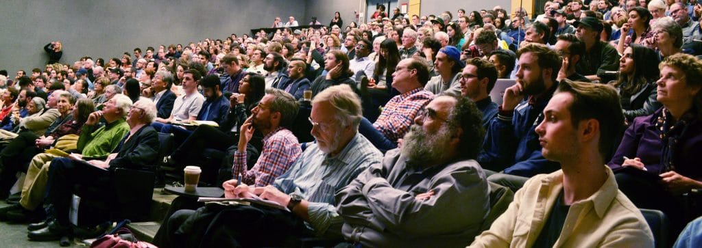 | Attendees at one of the presentations in Vari Hall image Ravi Ishwardat | MR Online