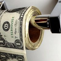 Toilet paper money roll