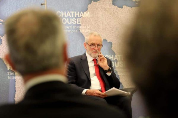 Jeremy Corbyn’s “Dark Past” Jeremy Corbyn, leader of the Labour Party, prepares to give a speech on his party’s foreign and defence policy at the Chatham House think-tank, during the 2017 UK general election campaign