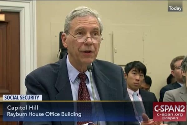 | Stephen C Goss Chief Actuary of the Social Security Administration testifying before congress Photo credit CSPAN | MR Online
