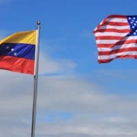 Venezuelan and American flag