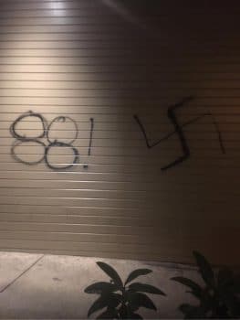 | Neo Nazi graffiti covers the walls of a local venue and infoshop in Eugene | MR Online