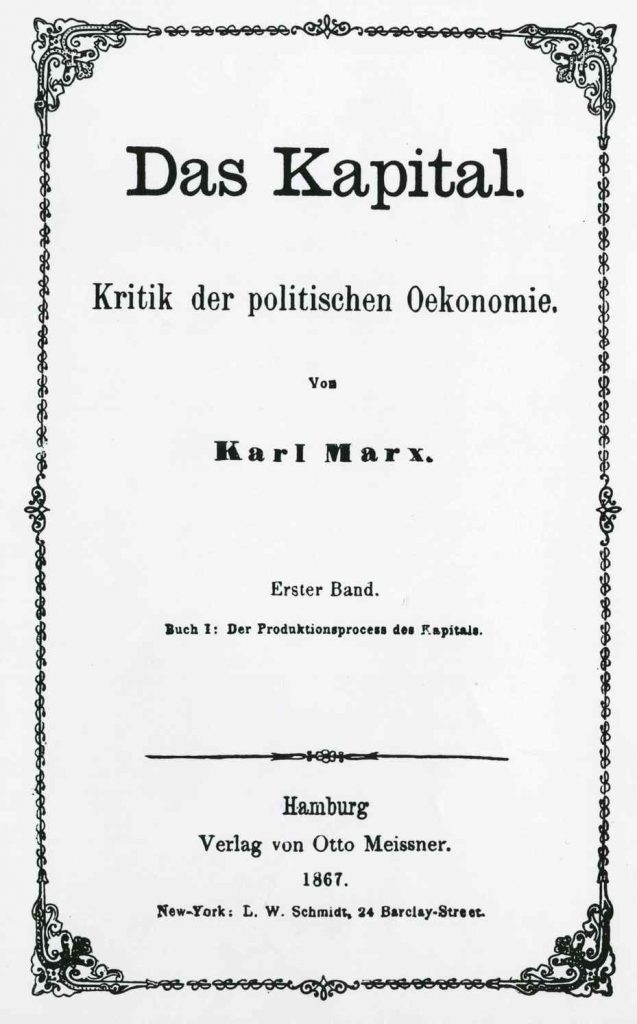 Das Kapital, the first edition from September 1867.