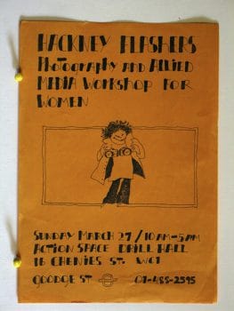 Hackney Flashers Workshop leaflet