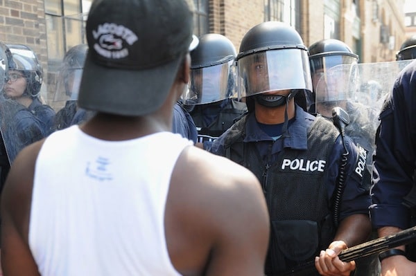 | Police in riot gear stand by as protesters demonstrate following a notguilty verdict in Police Officer Jason Stockleys trial over shooting death of motorist Anthony Lamar Smith on Sept 15 2017 in St Louis Michael B ThomasGetty Images | MR Online