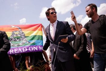| Yiannopoulos holding a press conference near Orlando | MR Online's Pulse Nightclub