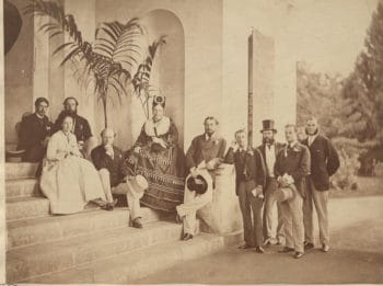 Group on the Pavilion Steps, Ceylon. National Acrhives CO 1069/569.