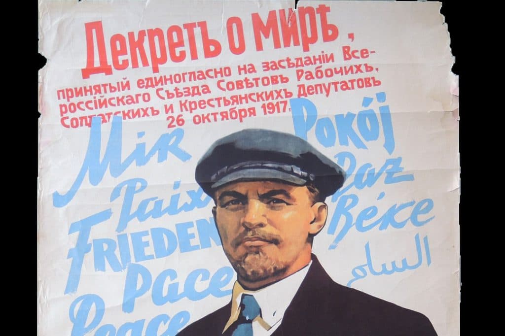 | Poster of Lenin celebrating The Decree on Peace | MR Online