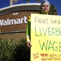 Workers strike at Walmart stores nationwide in November 2014