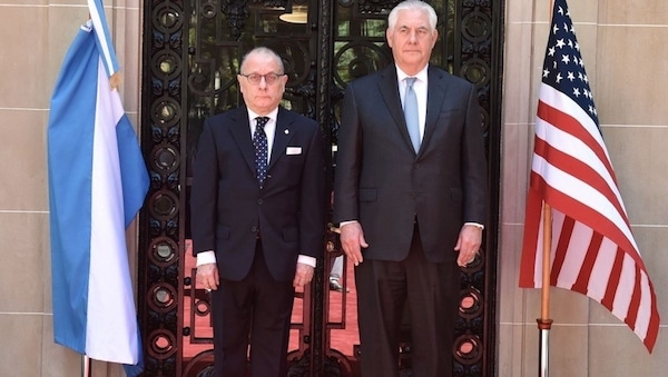 | US Secretary of State Rex Tillerson R with his Argentine counterpart Jorge Faurie on Sunday Argentine Foreign Ministry | MR Online