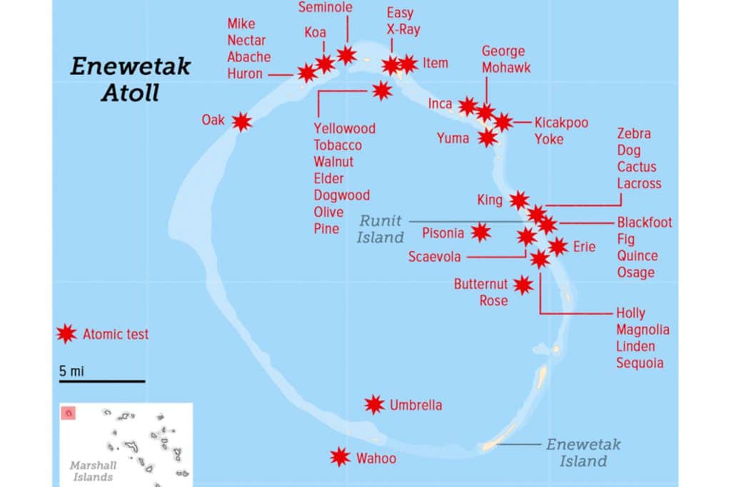 | Map of atomic bombs exploded on the Marshall Islands | MR Online