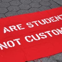 We are students not customers