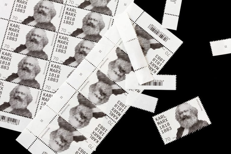 Commemorative Karl Marx Stamp Celebrates Economist S 200th Birthday   Karl Marx Stamp Cut Out 768x512 