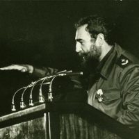 Fidel during the inauguration of Ameijeiras Hospital, December 3, 1982. Photo- Jorge Oller
