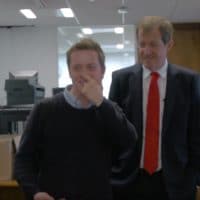 Owen Jones at his interview with Alastair Campbell