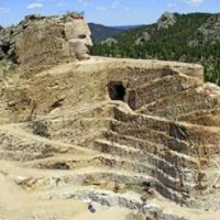 Aerial image of the Crazy Horse Native American Monument in the Black Hills of South Dakota, billed as the world’s largest sculpture June 15, 2011. | Photo- Reuters