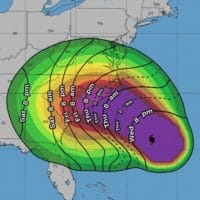 Hurricane thermal image.