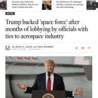 | Space Force looks to be a coup for the military industrial complex LA Times 81818 | MR Online