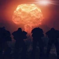 | Players of Fallout 76 pose in front of their own homemade mushroom cloud Image courtesy Bethesda | MR Online