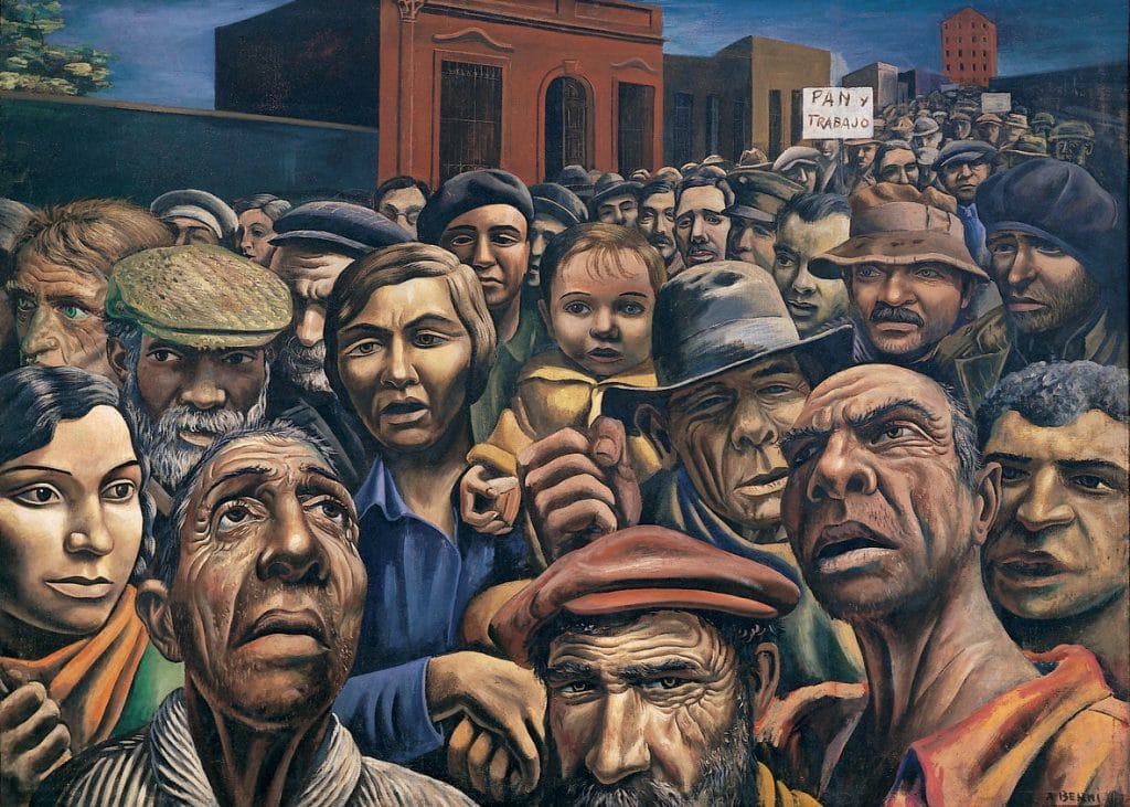 Argentinian artist Antonio Berni (1905-1981) called Manifestación.