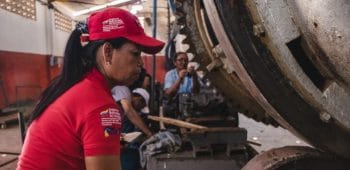 First Productive Workers’ Battle in La Gaviota, Cumana, Sucre State, February 2016. (Ejército Productivo Obrero)
