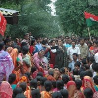 Brinda Karat in Sandeshkhali, West Bengal, 2015