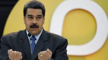 President Nicolas Maduro in a televised speech about the Petro. (Prensa Presidencial)