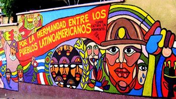 | In la Pastora Caracas a mural that reads For the sisterhood of Latin American peoples Archive | MR Online