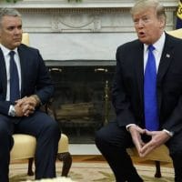 Trump reiterated that “all options are on the table” concerning Venezuela during a meeting with Ivan Duque (Evan Vucci : AP)