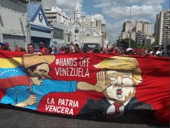 An anti-imperialist march was held in Caracas on Saturday, March 9. (Ricardo Vaz)