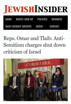 | As originally reported Jewish Insider 22819 Ilhan Omars remarks were about how charges of antisemitism shut down criticism on IsraelPalestine | MR Online