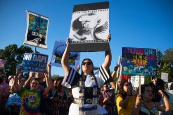 | Demonstrators gather to protest the Dakota Access pipeline in front of the White House in Washington DC on Sept 13 2016 | MR Online