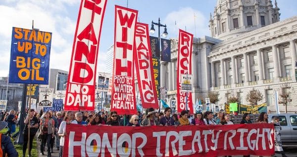 | People protesting the Dakota Access Pipeline march past San Francisco City Hall in 2016 Photo by Pax Ahimsa Gethen CC BYSA 40 httpscreativecommonsorglicensesbysa40 | MR Online