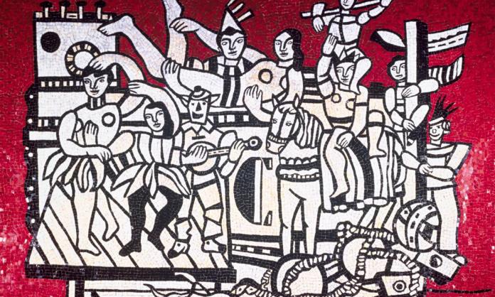 | Fernand Léger mosaic Grand parade with red background 1985 | MR Online