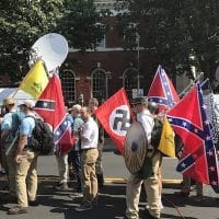 Image from Unite the Right rally in Charlottesville, August 2017, courtesy of Anthony Crider:Flickr.