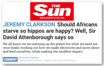 | The SunJeremy Clarkson should Africans starve so hippos are happy | MR Online