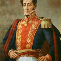 Simon Bolivar, El Libertador, Early 19th century South American who, along with Jose de San Martin, lead Latin America in the war of independence from The Spanish Empire. Bolivar is the symbol of Hugo Chavez's Bolivarian Revolution of the 21st century. Photo Wikipedia