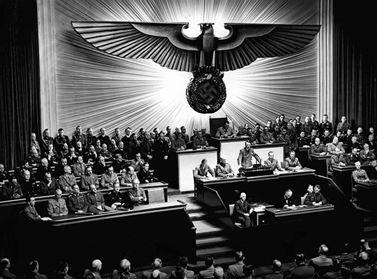 | Adolf Hitler declares war on the United States in front of the German parliament December 11 1941 © Bundesarchiv | MR Online