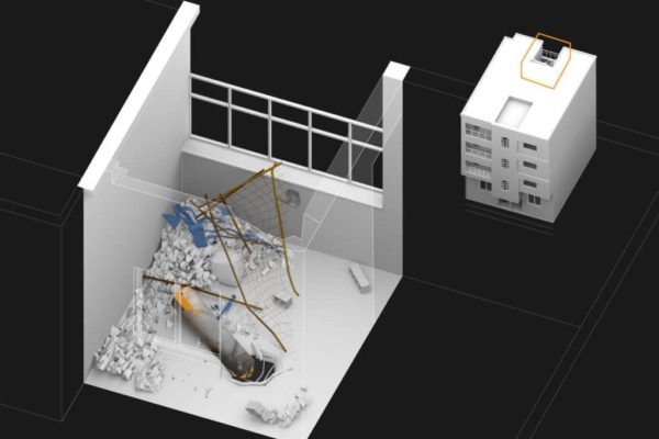 Douma balcony canister in Forensic Architecture's augmented reality