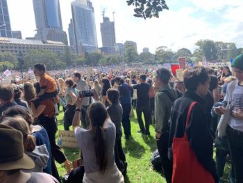 The protest in Sydney