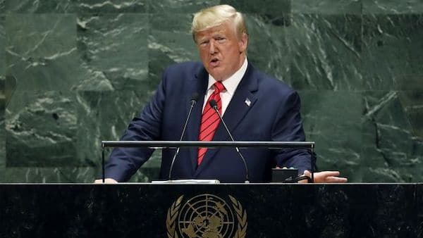 | US President Donald Trump addresses the 74th session of the United Nations General Assembly Tuesday Sept 24 2019 AP PhotoRichard Drew | MR Online
