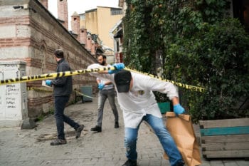 | Forensic officials work the site where Le Mesuriers body was found in Istanbul Nov 11 2019 Emrah Gurel | AP | MR Online