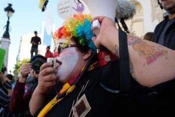 | Noureddine Ahmed Tunisian Brigade of Committed Clowns National March Against Violence Against Women Tunis Tunisia 25 November 2019 | MR Online