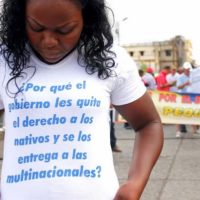 ‘Why does the government take away rights from native people and give them to multinational corporations?’ Mobilisation in the Department of Cauca, 2013. Marcha Patriótica’s communication team.
