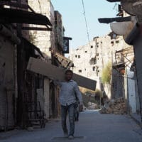 Residents of Aleppo rebuilding their war-damaged homes