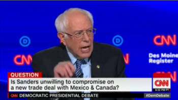 | When Sanders tried to explain how NAFTA 20 failed to address the climate crisis the moderator declared that off limits Were going to get to climate change but Id like to stay on trade | MR Online