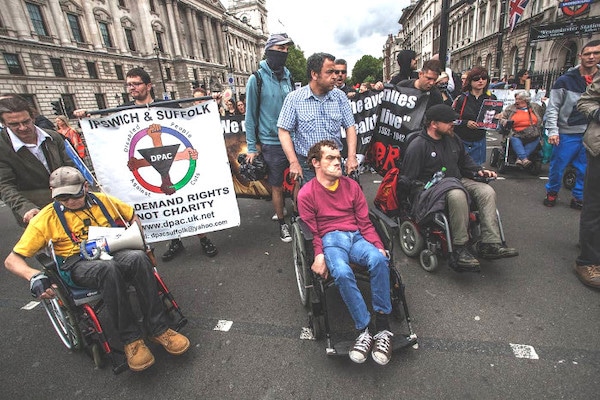 | Disabled individuals protesting | MR Online