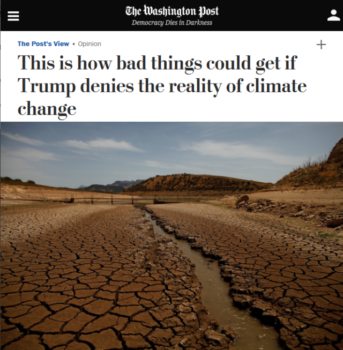 A Washington Post editorial 8817 taking Donald Trump to task for being in denial on climate change doesnt mention fossil fuel coal oil or natural gas