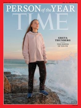 Time‘s naming Greta Thunberg as Person of the Year (12/23–30/19) was a symbol of rising media interest in the threat posted by climate change.