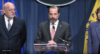 Alex Azar the secretary of the Health and Human Services Department at a recent press briefing on the coronavirus Credit Health and Human Services Department Twitter feed